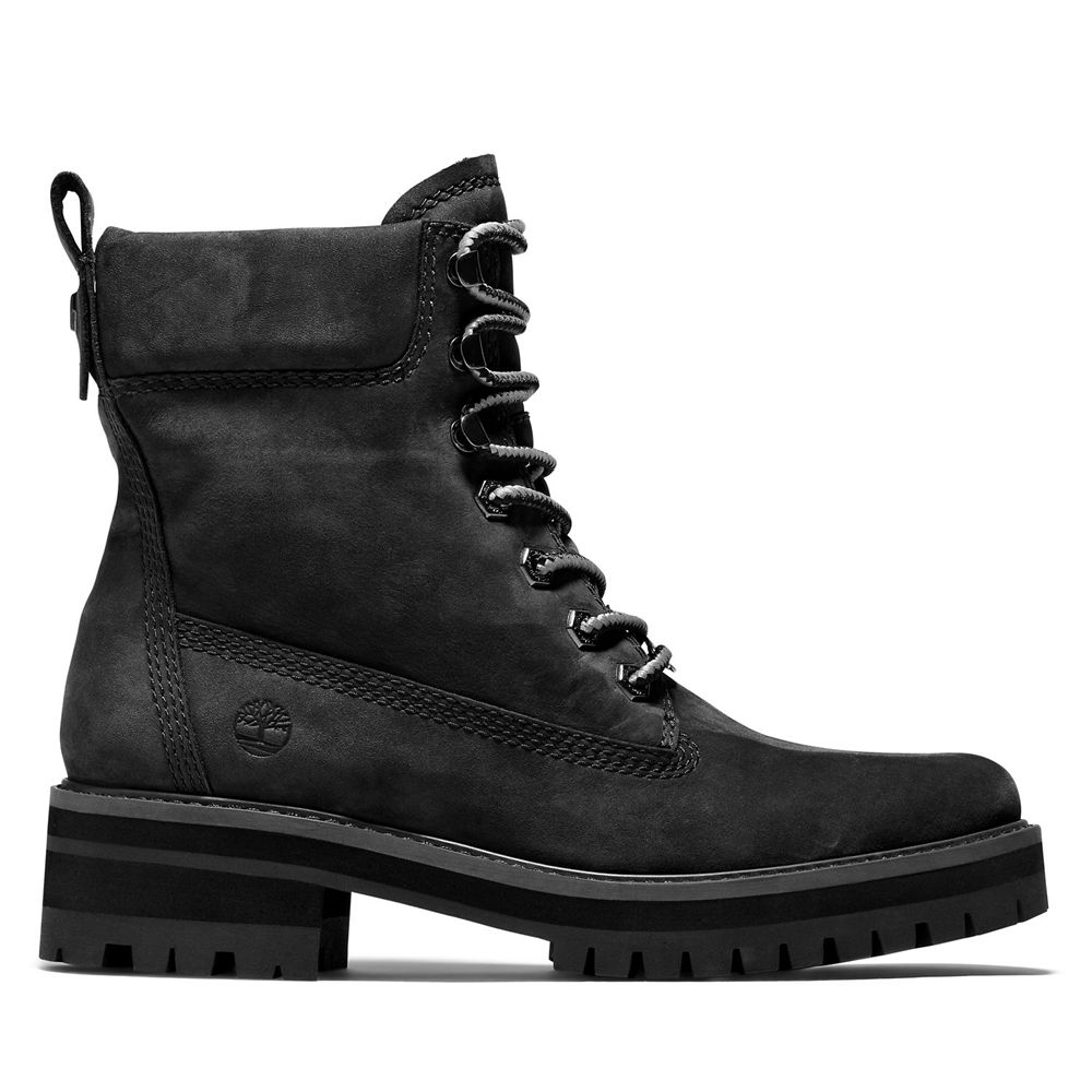 Botas 6-Inch Timberland Argentina Mujer - 6-Inch Courmayeur Valley - Negras - UNAORE-739